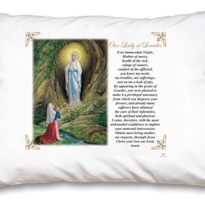 Our Lady of Lourdes Pillow Case - English Prayer
